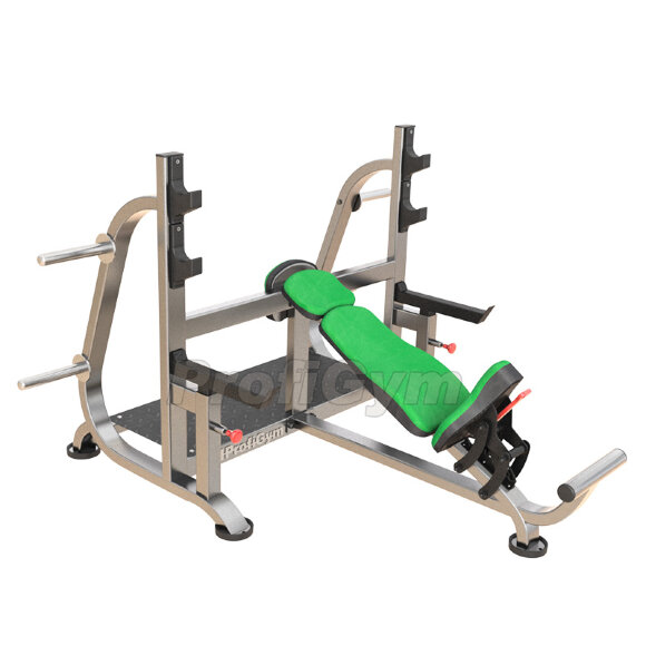 Скамья для жима наклонная нерегулируемая со страховочными упорами ProfiGym BP - 002 Скамья для жима наклонная нерегулируемая со страховочными упорами ProfiGym BP - 002