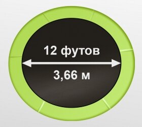 Батут Arland 12FT с внутренней страховочной сеткой и лестницей (Light green) Батут Arland 12FT с внутренней страховочной сеткой и лестницей (Light green)