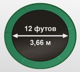 Батут премиум Arland 12FT с внутренней страховочной сеткой и лестницей (Dark green) Батут премиум Arland 12FT с внутренней страховочной сеткой и лестницей (Dark green)